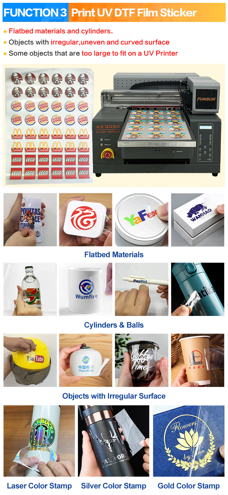 Funsun A3 UV DTF Sticker Printer