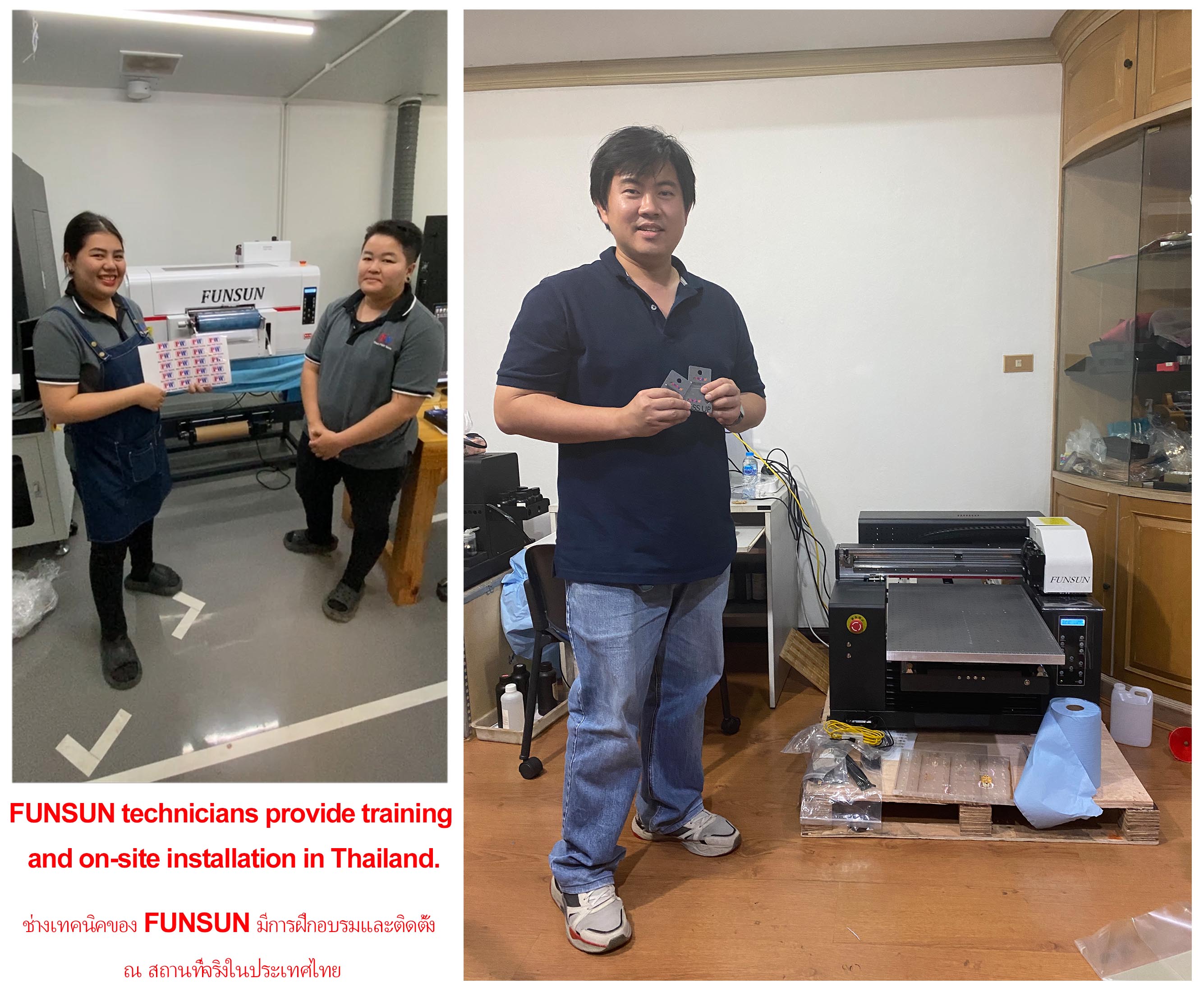 FUNSUN technicians provide training and on-site installation in Thailand.